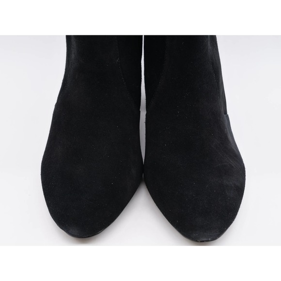 Laurie Felt Boots Womens 11 Black Suede Knee High Slouch Block Heel Pull On - Picture 6 of 11